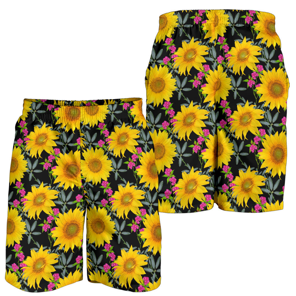 Sunflower Pattern Print Design SF014 Mens Shorts