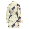 Palm Tree Pattern Print Design PT08 Women Bathrobe