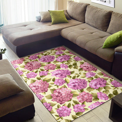 Hydrangea Pattern Print Design HD05 Area Rugs