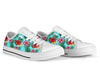 Hibiscus Hawaiian Flower White Bottom Low Top Shoes