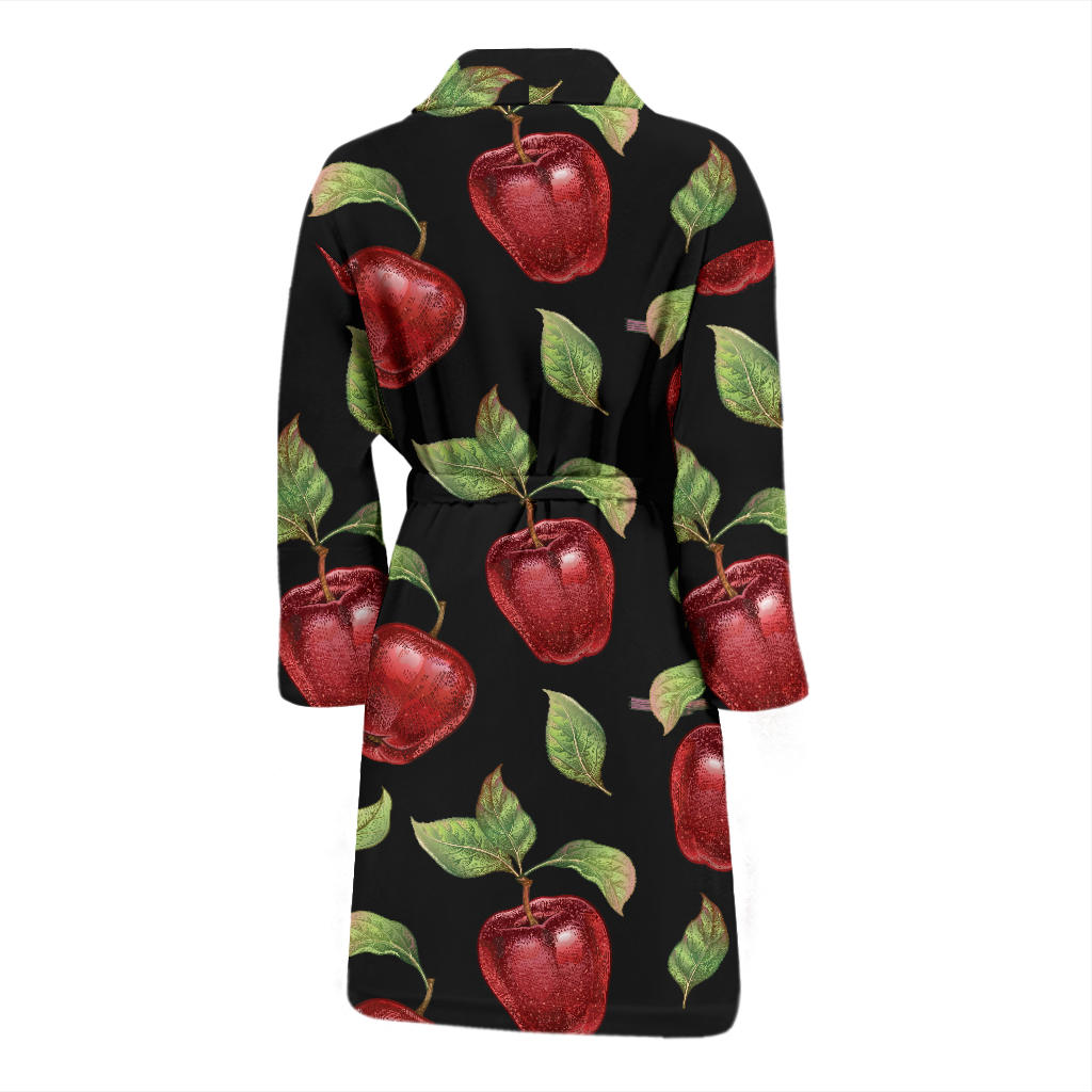 Apple Pattern Print Design AP011 Men Bathrobe