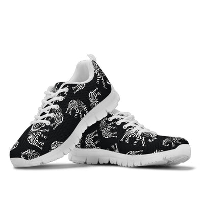 Elephant Tribal Sneakers White Bottom Shoes