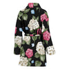 Hydrangea Pattern Print Design HD09 Women Bathrobe