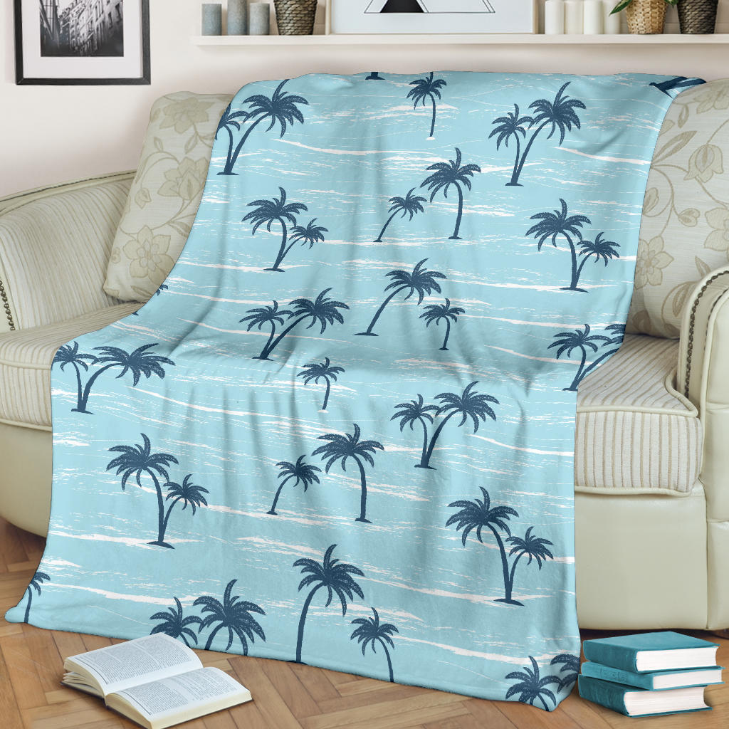 Palm Tree Pattern Print Design PT04 Fleece Blanket