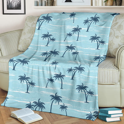 Palm Tree Pattern Print Design PT04 Fleece Blanket