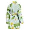 Yellow Plumeria Pattern Print Design PM024 Women Bathrobe