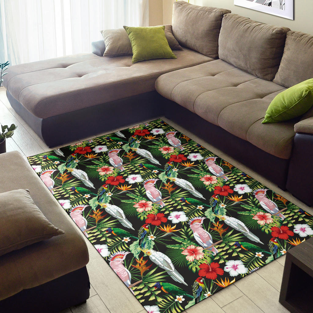 Tropical Flower Pattern Print Design TF03 Area Rugs