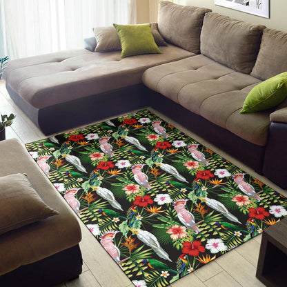 Tropical Flower Pattern Print Design TF03 Area Rugs