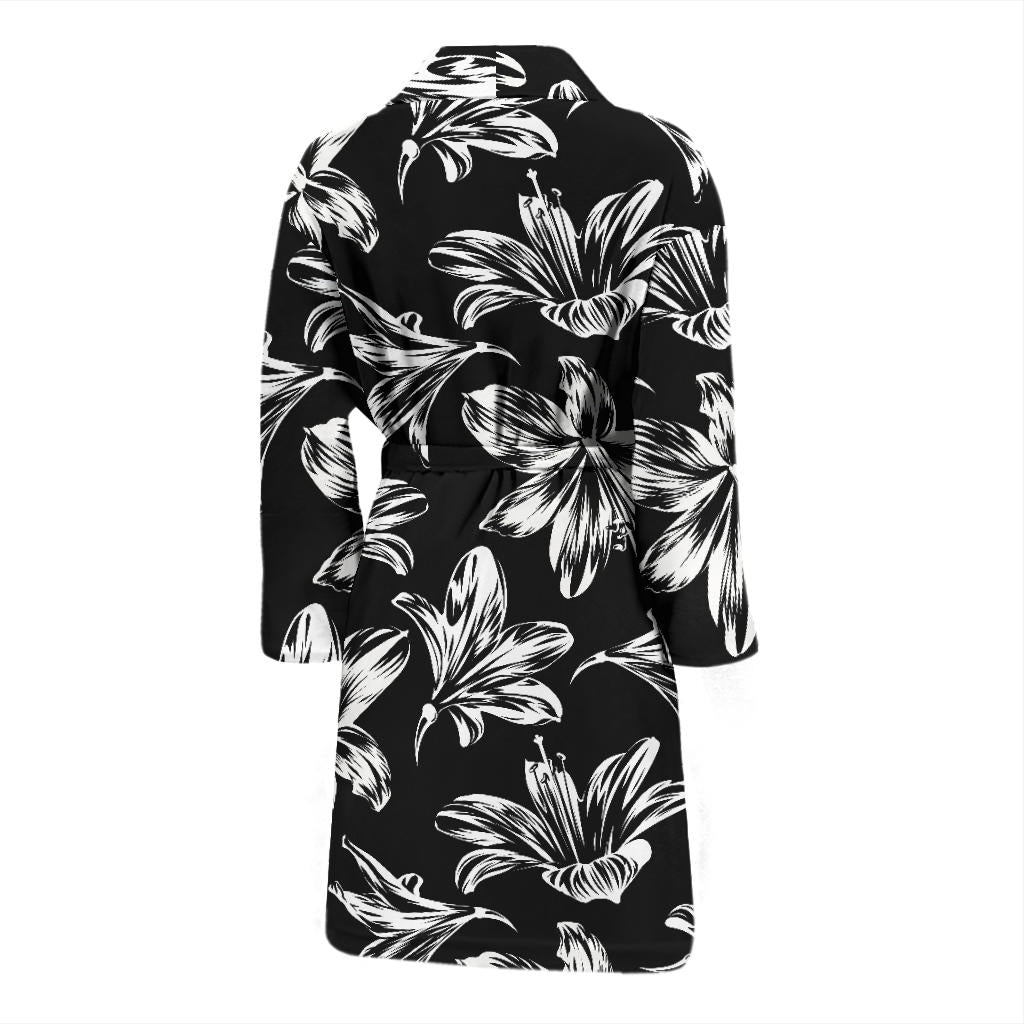 Amaryllis Pattern Print Design AL04 Men Bathrobe