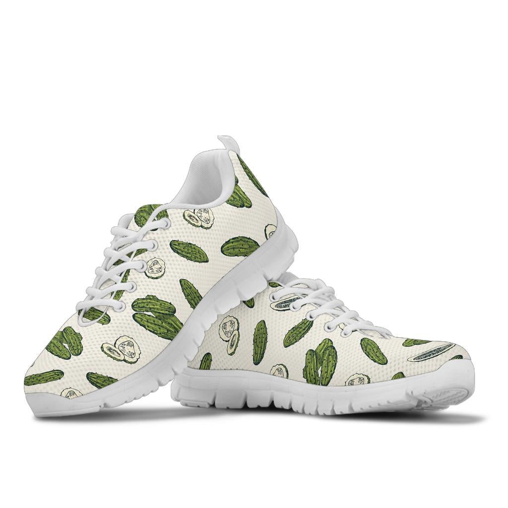 Cucumber Pattern Print Design CC05 Sneakers White Bottom Shoes