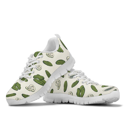 Cucumber Pattern Print Design CC05 Sneakers White Bottom Shoes