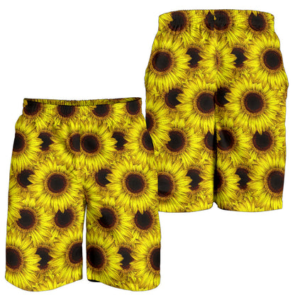Sunflower Pattern Print Design SF011 Mens Shorts