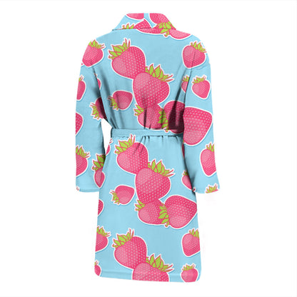 Strawberry Pattern Print Design SB04 Men Bathrobe