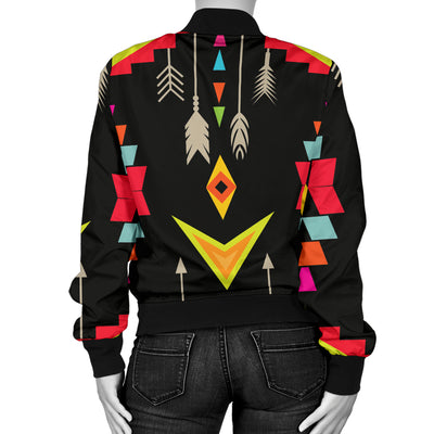 Native Pattern Print Design A05 Women's Bomber Jacket