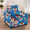 Sugar Skull Rose Pattern Armchair Slipcover