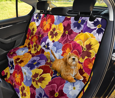 Pansy Pattern Print Design PS01 Rear Dog  Seat Cover