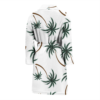 Palm Tree Pattern Print Design PT07 Men Bathrobe
