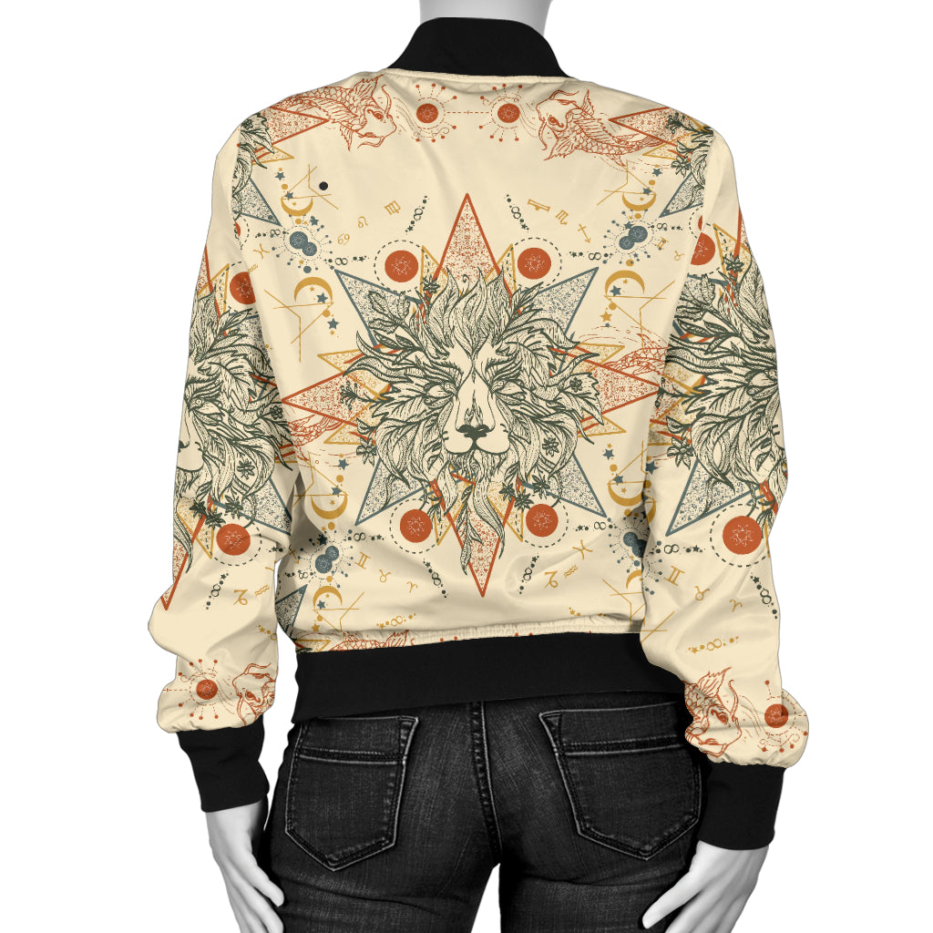 Leo Pattern Print Design 02 Women's Bomber Jacket