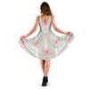 Rose Pattern Print Design RO016 Midi Dress