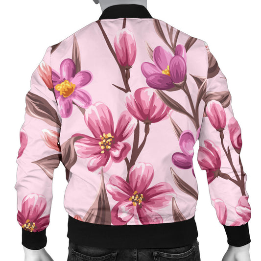 Summer Floral Pattern Print Design SF09 Men Bomber Jacket