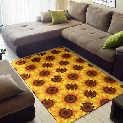 Sunflower Pattern Print Design SF07 Area Rugs