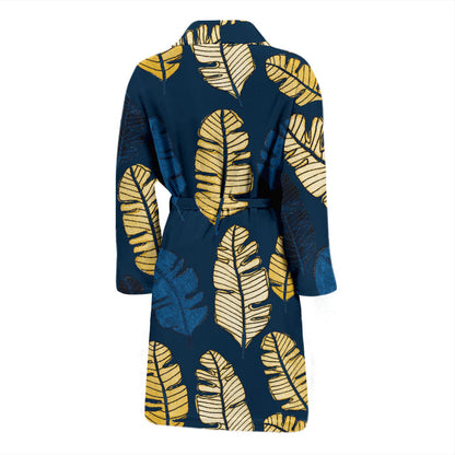 Banana Leaf Pattern Print Design BL09 Men Bathrobe