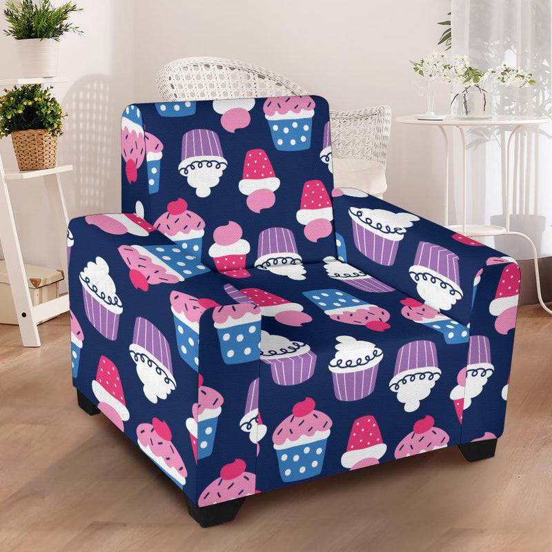 Cupcake Pattern Print Design CP04 Armchair Slipcover