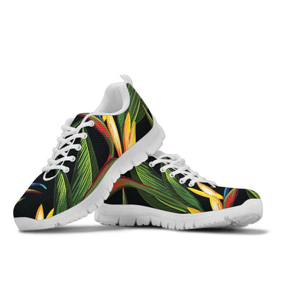 Bird Of Paradise Pattern Print Design BOP012 Sneakers White Bottom Shoes