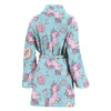 Donut Unicorn Pattern Print Design DN016 Women Bathrobe