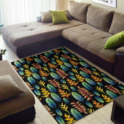 Heliconia Pattern Print Design HL03 Area Rugs