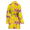 Lemon Pattern Print Design LM03 Women Bathrobe