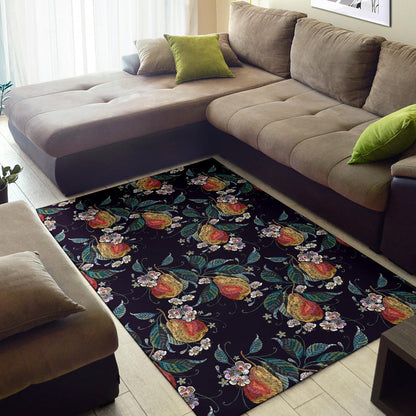 Pear Pattern Print Design PE02 Area Rugs