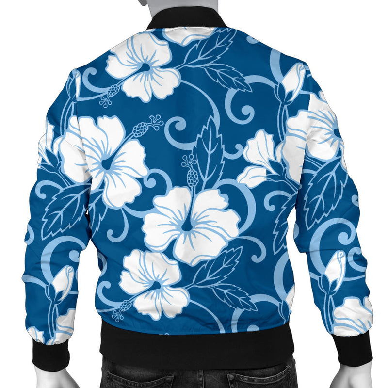 Hibiscus Pattern Print Design HB03 Men Bomber Jacket