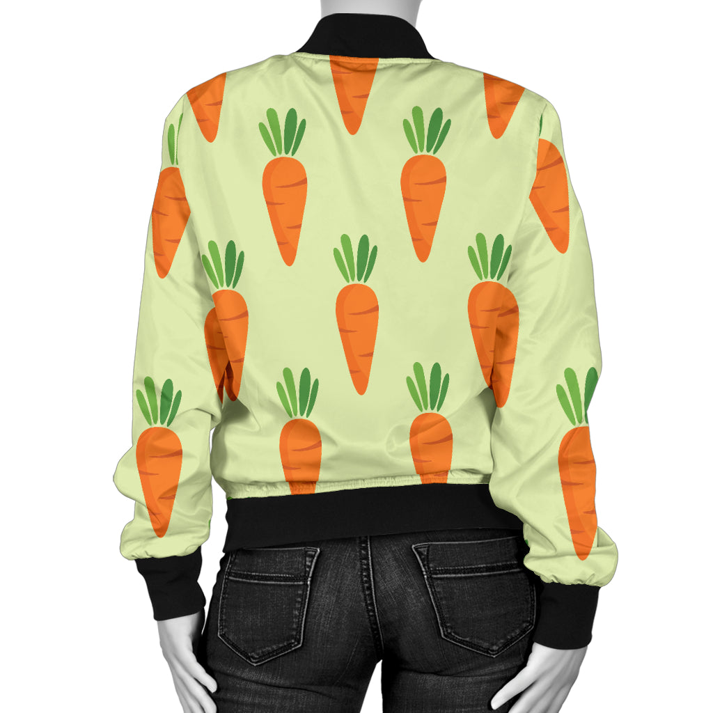 Carrot Pattern Print Design 02 Women's Bomber Jacket