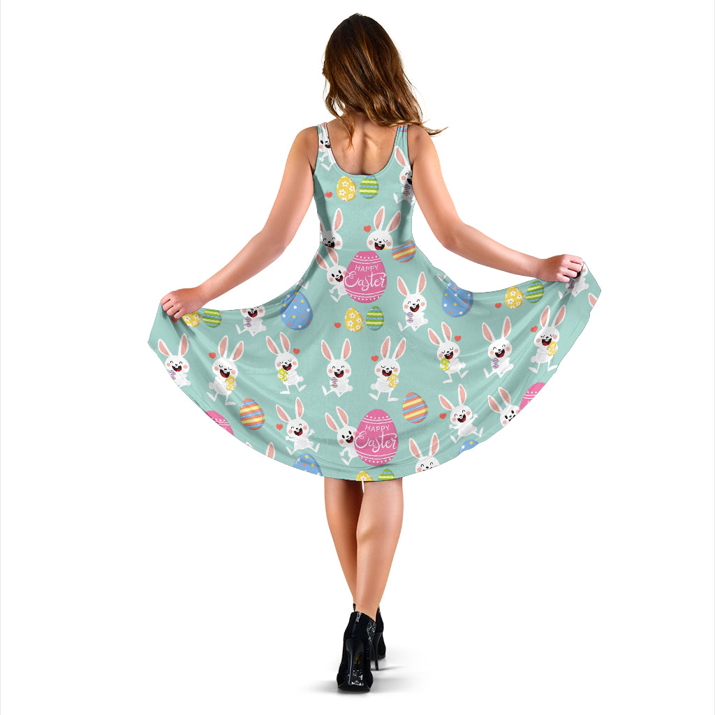 Easter Eggs Pattern Print Design RB014 Midi Dress