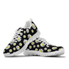 Daisy Pattern Print Design DS01 Sneakers White Bottom Shoes