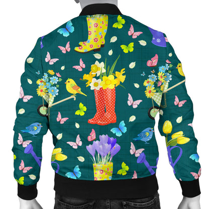 Gardening Pattern Print Design G08 Men Bomber Jacket