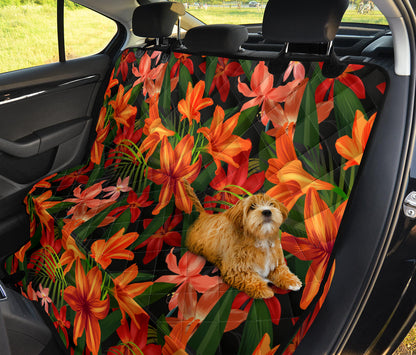 Amaryllis Pattern Print Design AL05 Rear Dog  Seat Cover