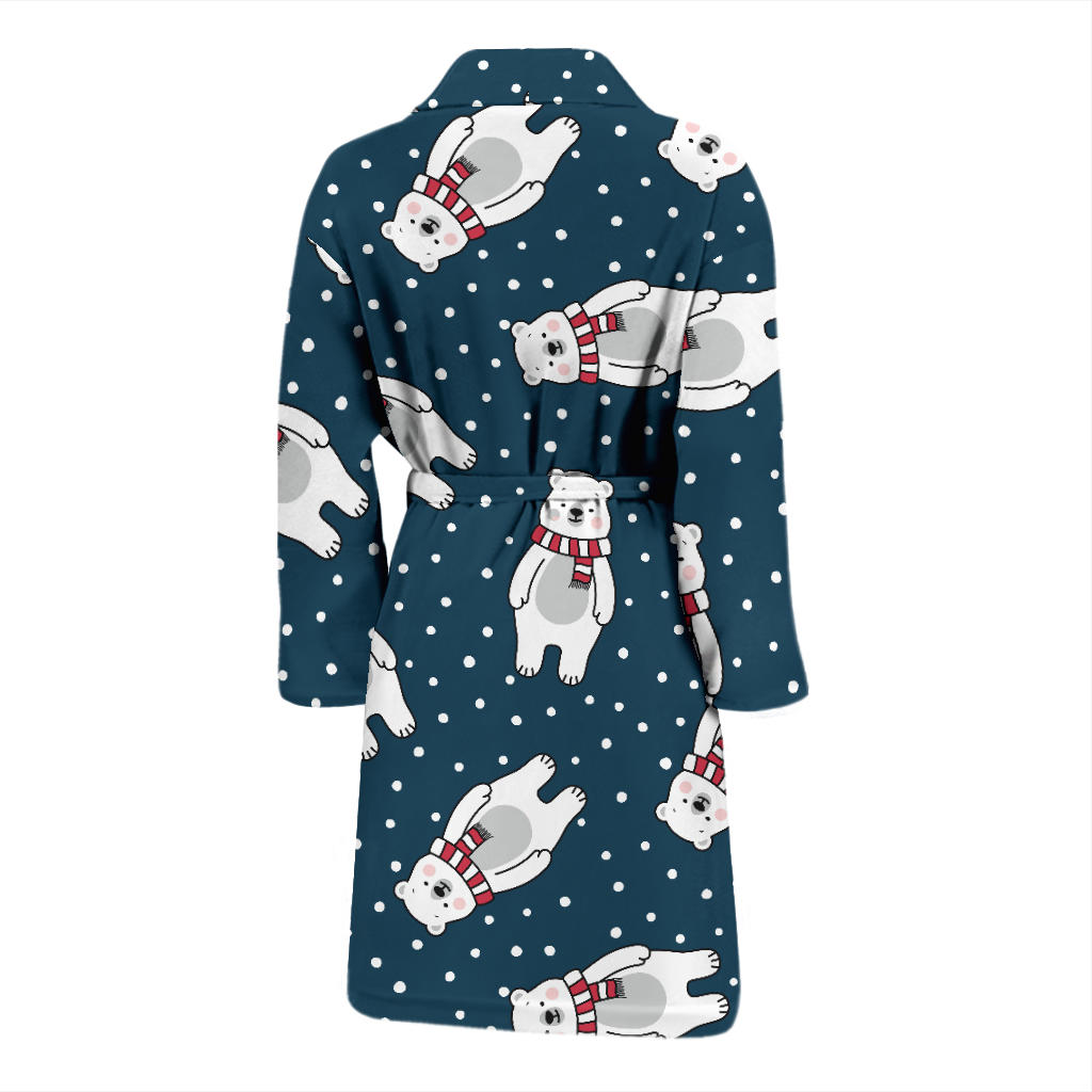 Polar Bear Pattern Print Design PB05 Men Bathrobe