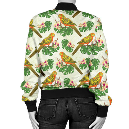 Conures Pattern Print Design 01 Women's Bomber Jacket