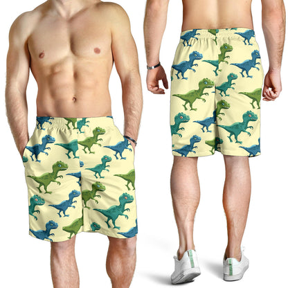T Rex Pattern Print Design A04 Mens Shorts