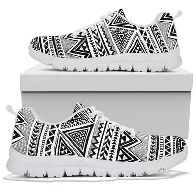 Draw Tribal Aztec Sneakers White Bottom Shoes