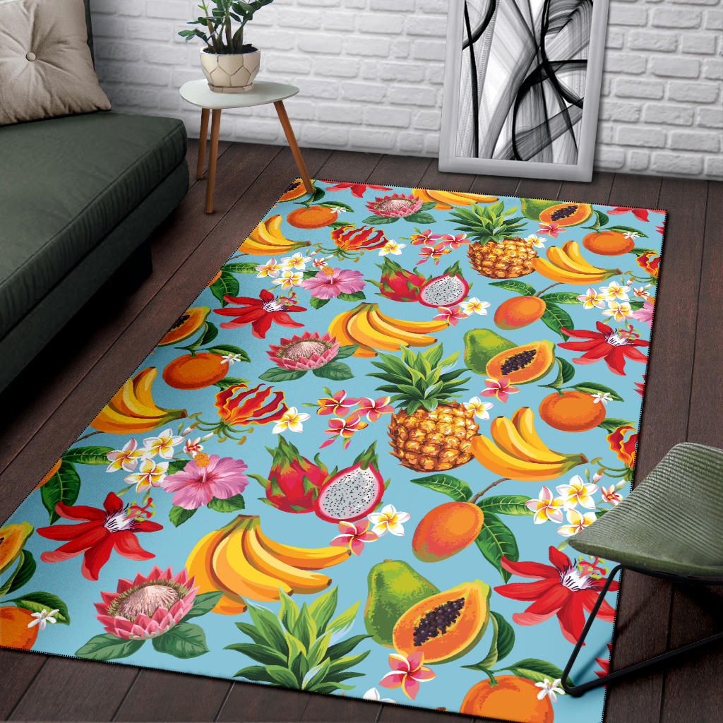 Tropical Fruits Pattern Print Design TF01 Area Rugs