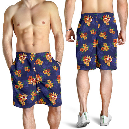 Hawaiian Themed Pattern Print Design H02 Mens Shorts