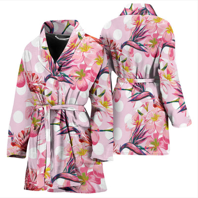 Bird Of Paradise Pattern Print Design BOP011 Women Bathrobe