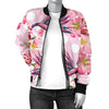 Bird Of Paradise Pattern Print Design BOP011 Women Bomber Jacket