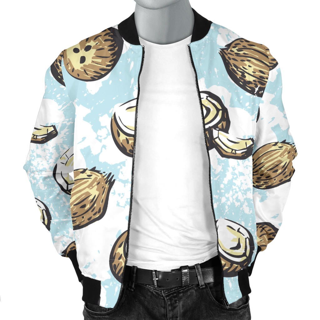 Coconut Pattern Print Design CN01 Men Bomber Jacket