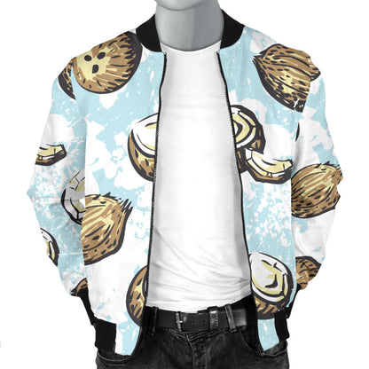 Coconut Pattern Print Design CN01 Men Bomber Jacket
