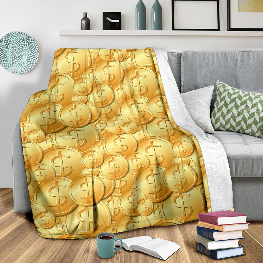 Dollar Pattern Print Design DO03 Fleece Blanket