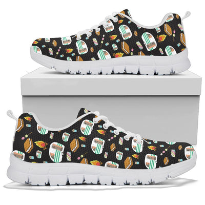 Camper marshmallow Camping Design Print Sneakers White Bottom Shoes